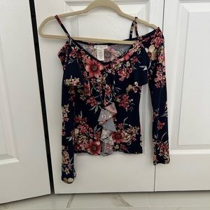 Floral Long-sleeve Blouse